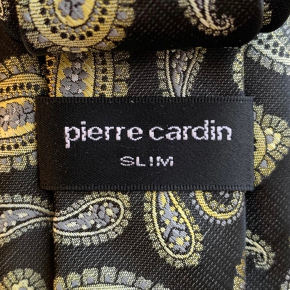Pierre Cardin Paisley Slim Fit Tie - Picture 7 of 8